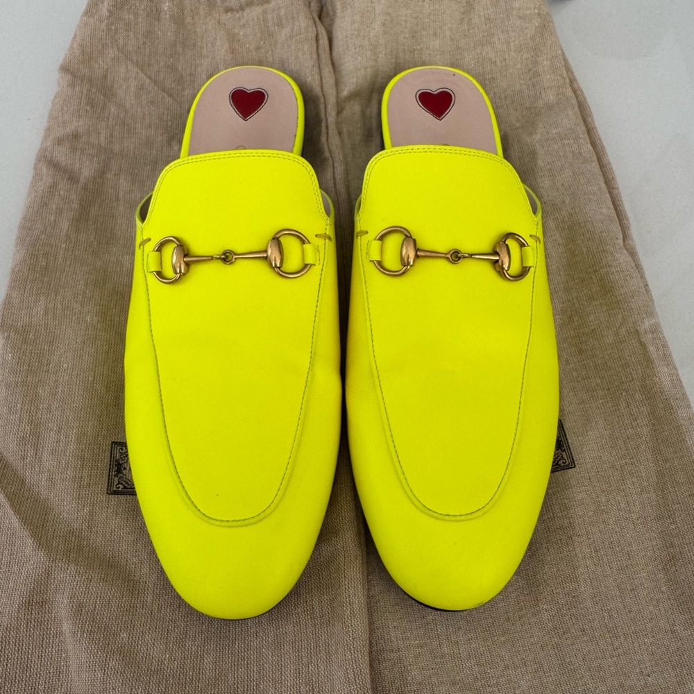 Gucci Princetown Yellow Fluo Slippers